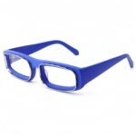 Luxury square acetate optical frames designed for women with prescription needs and blue light protection.