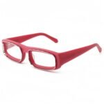 High-end square acetate prescription glasses with blue light blocking technology, fashionable women's optical frames.