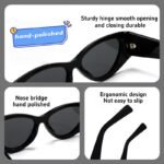 Polarized cat-eye sunglasses with thick acetate frames, UV400 protection and anti-glare technology for retro style.