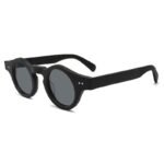 Unisex vintage oval sunglasses with full-frame design, premium acetate and polarized UV400 protection.
