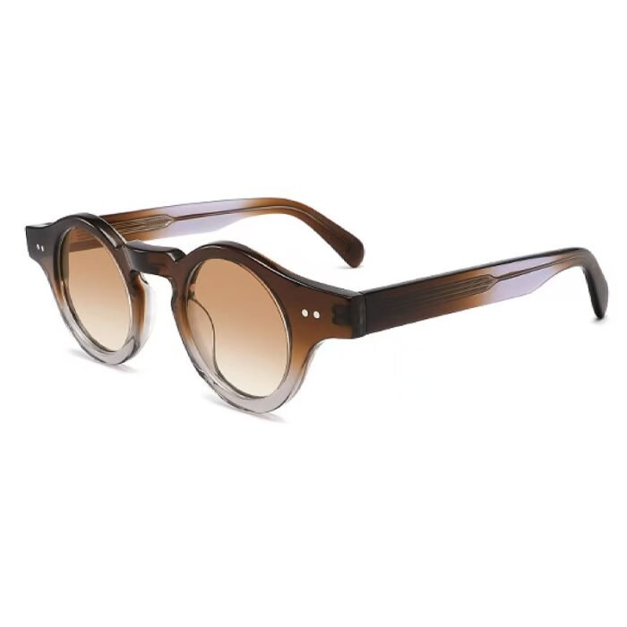 Premium acetate oval sunglasses with thick frames, polarized lenses and full UV400 protection for unisex wear.