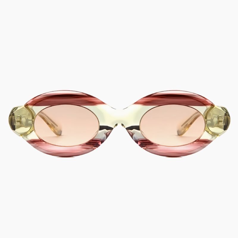 Unisex oval acetate sunglasses with polarized lenses and UV400 protection, ideal for driving and outdoor activities with style.
