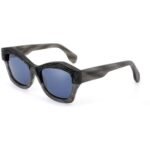 Bold square acetate sunglasses with polarized cat-eye lenses and UV400 protection, combining fashion with functional driving performance.