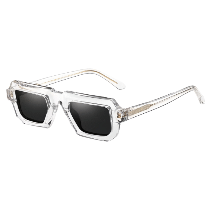 Retro thick-frame square sunglasses for men & women - polarized lenses with UV400 protection and premium anti-glare performance.
