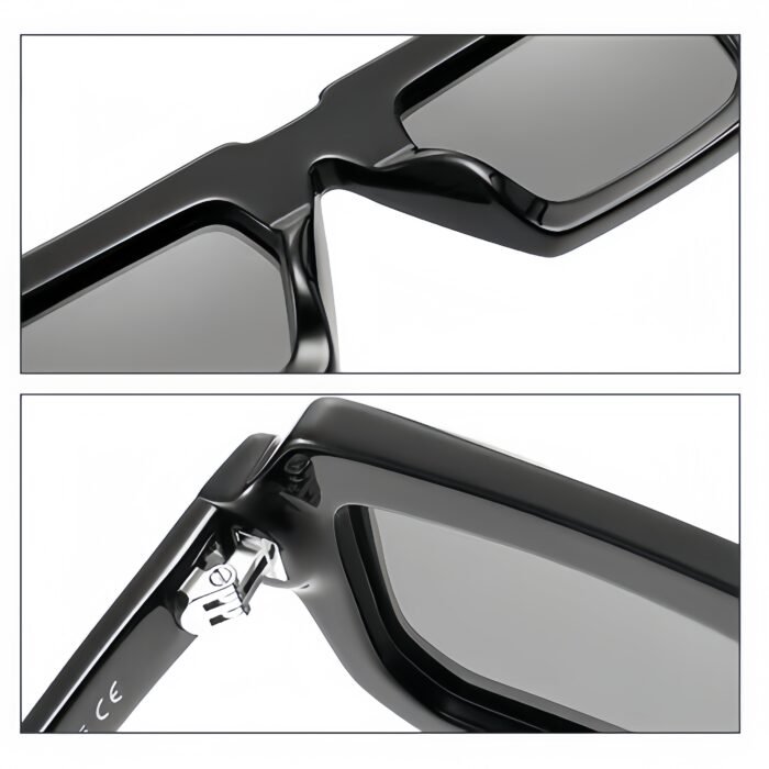 Luxury unisex square sunglasses featuring thick acetate frames, polarized anti-glare lenses and full UV400 protection by VisionWorld.