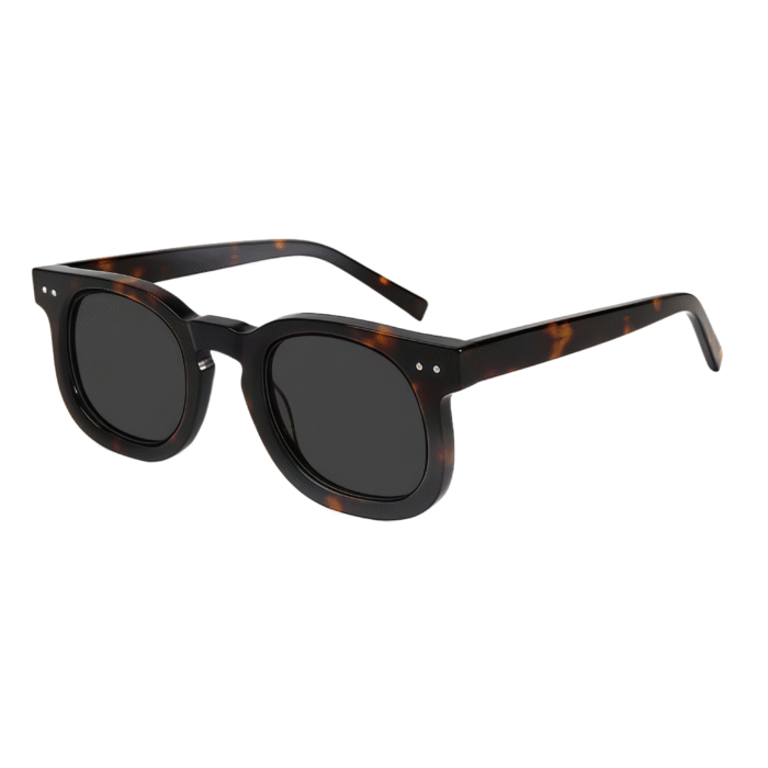 Unisex oval-square acetate sunglasses by VisionWorld. Bold thick frames with polarized lenses offering complete UV400 and anti-glare defense.