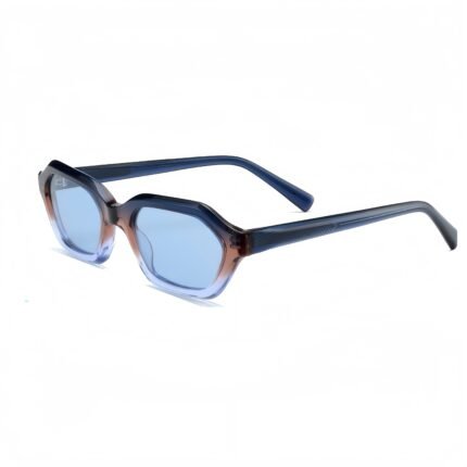 Bold geometric shape sunglasses for men and women by VisionWorld. Features thick acetate frames and polarized lenses with full UV400 protection.