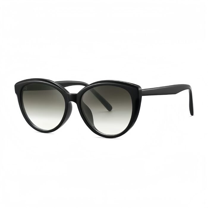 Polarized progressive lens cat-eye sunglasses with UV protection and anti-glare technology in women's retro acetate frames.