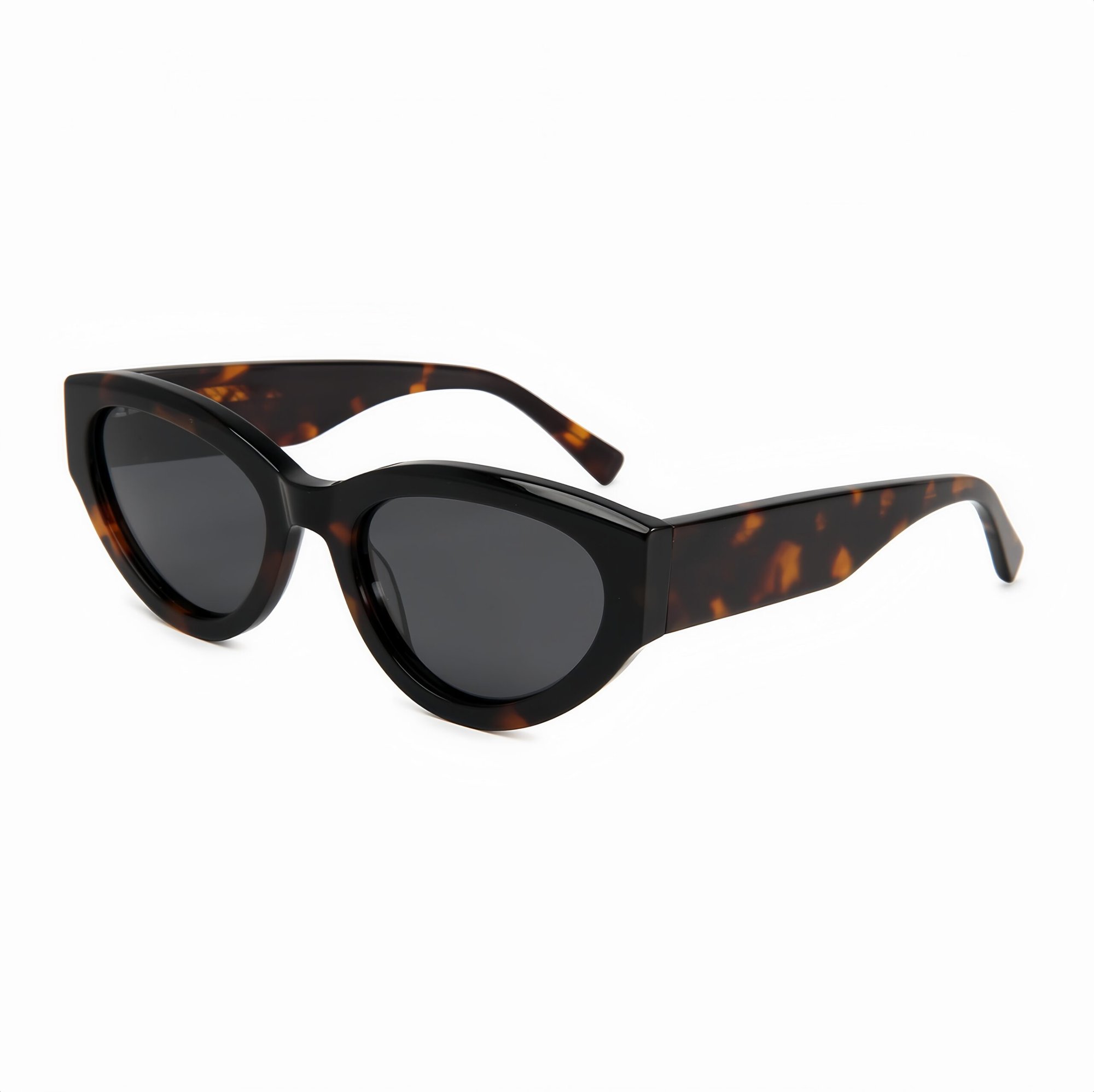 微信图片_20250927052639_1177_11_副本 Polarized sunglasses for cycling & daily wear. Retro cat-eye shape with durable acetate frame and anti-glare TAC lenses.