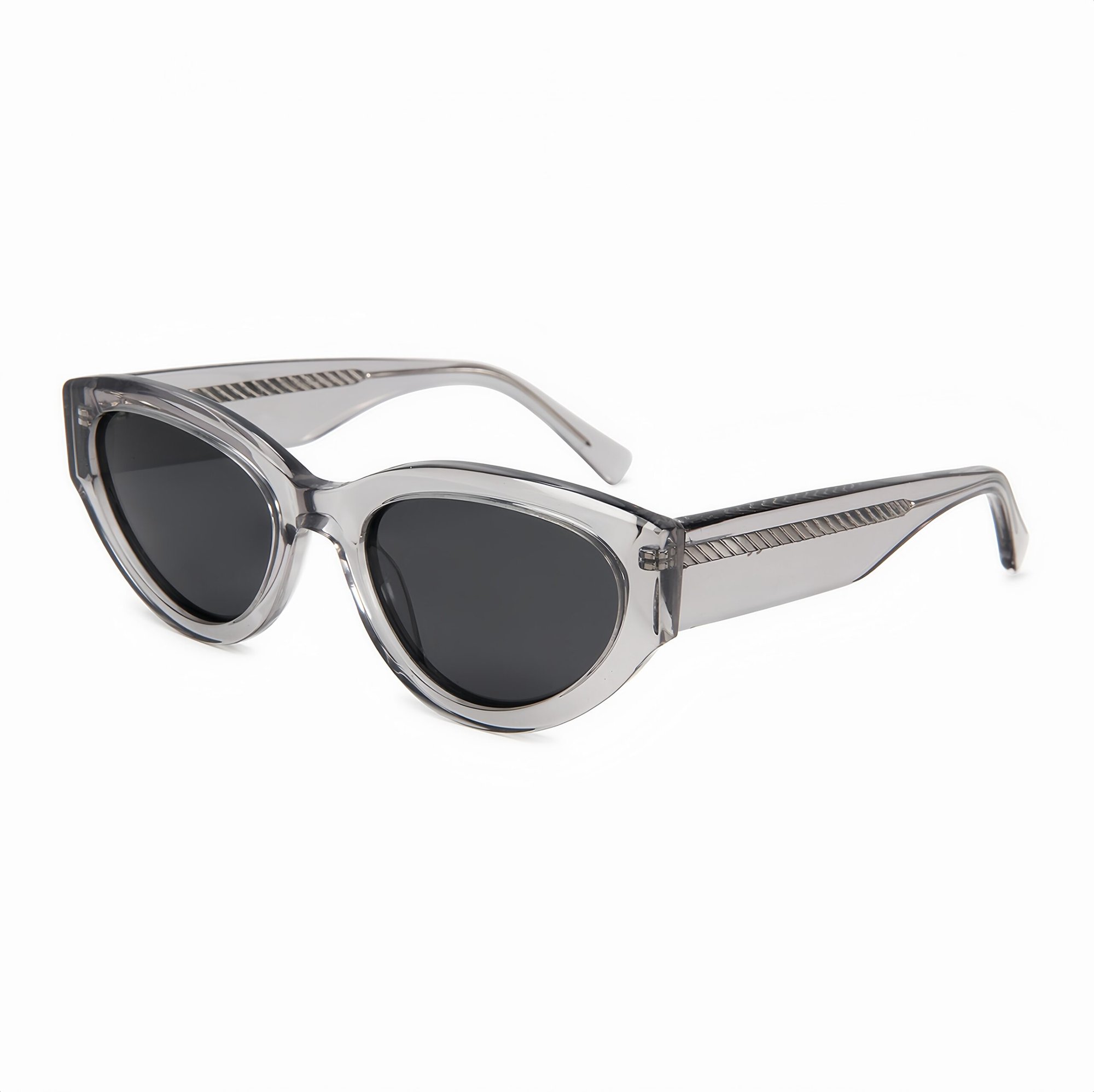 微信图片_20250927052642_1180_11_副本 Polarized cat-eye sunglasses with acetate frame. HD TAC lenses block glare & UV. Unisex retro design for drivers & cyclists.