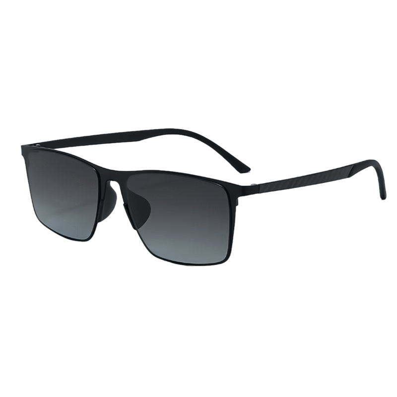 Polarized sunglasses for cycling and outdoor adventures. Metal semi-rimless frame with shatterproof nylon lenses that provide maximum UV400 protection.