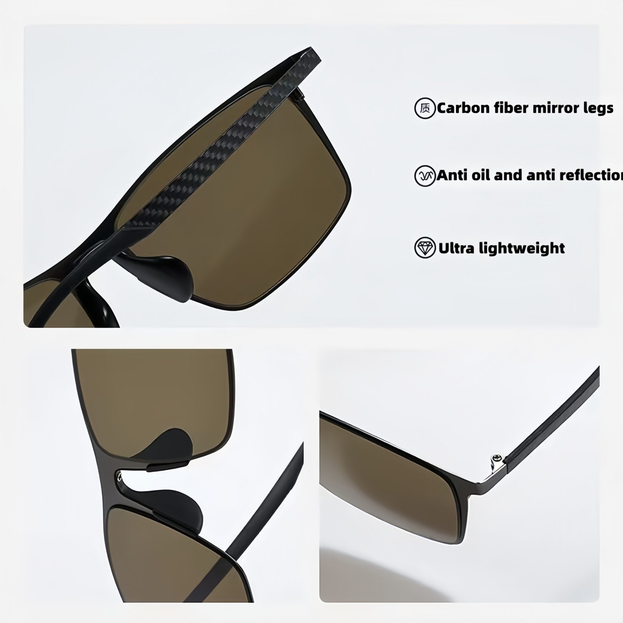 微信图片_20250927074122_1193_11_副本 Semi-rimless polarized sunglasses for unisex style. Durable nylon lenses are impact-resistant and block UV rays, a classic choice for fashion and function.