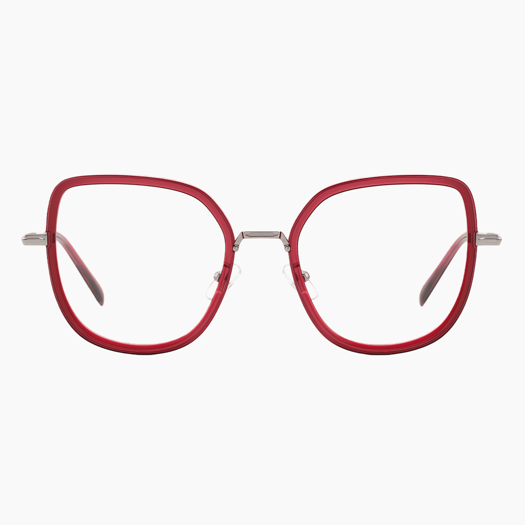 11 Stylish women's blue light blocking glasses in a trendy polygon shape, combining acetate & metal. The perfect prescription glasses for small faces & screen use.