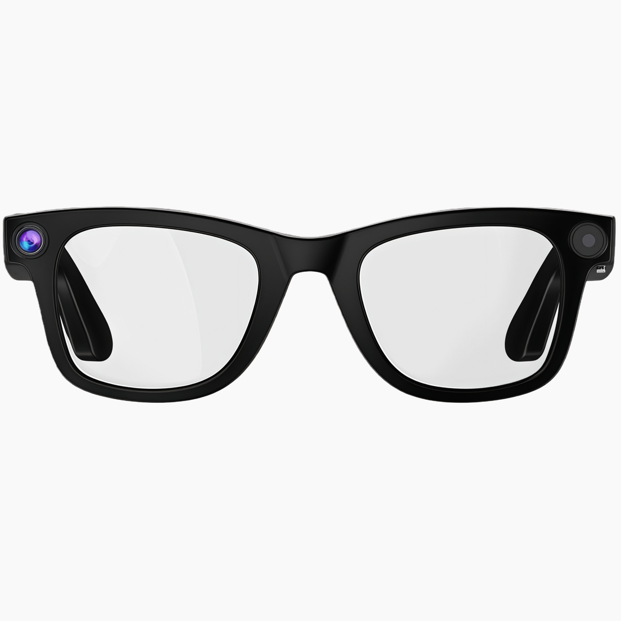 1_副本 Streaming music and taking calls with wireless smart glasses featuring Bluetooth and unisex square-frame design for all-day wear.
