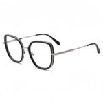 Trendy blue light filter glasses for petite faces. This women's polygon frame of acetate & metal is a bestselling choice for prescription computer eyewear.