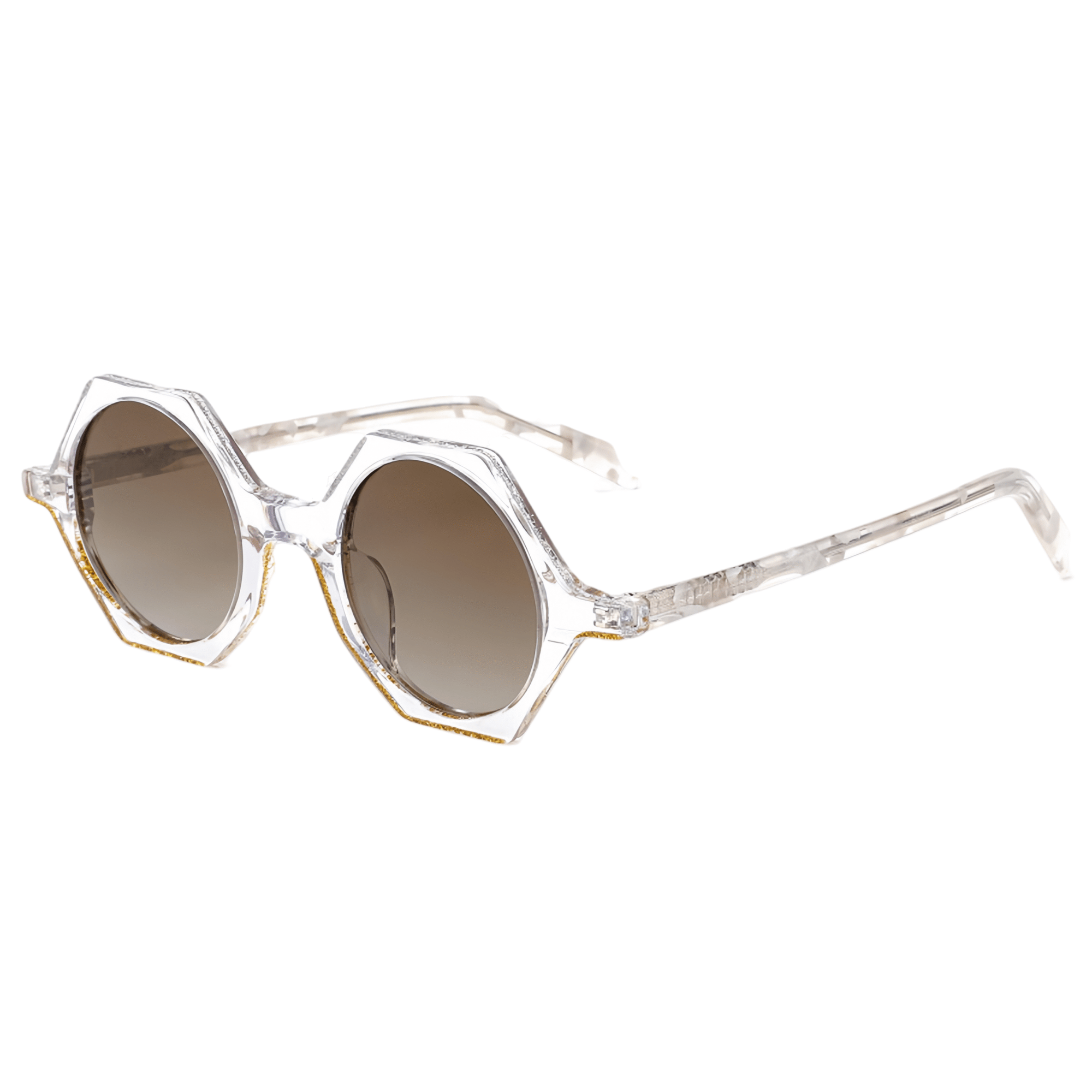 2 Premium polarized sunglasses in retro polygonal design. Features impact-resistant TAC lenses, UV protection & elegant styling - American women's favorite sunglasses.