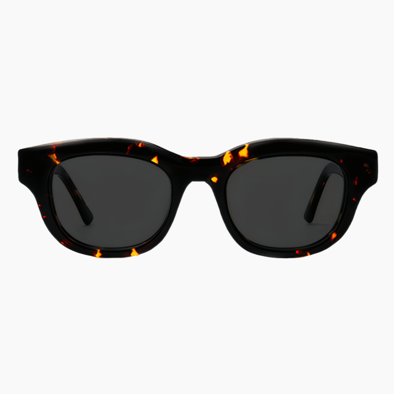 Concave thick-frame polarized sunglasses with premium TAC lenses. UV400 protection & anti-glare for driving. Luxury retro style for men & women.