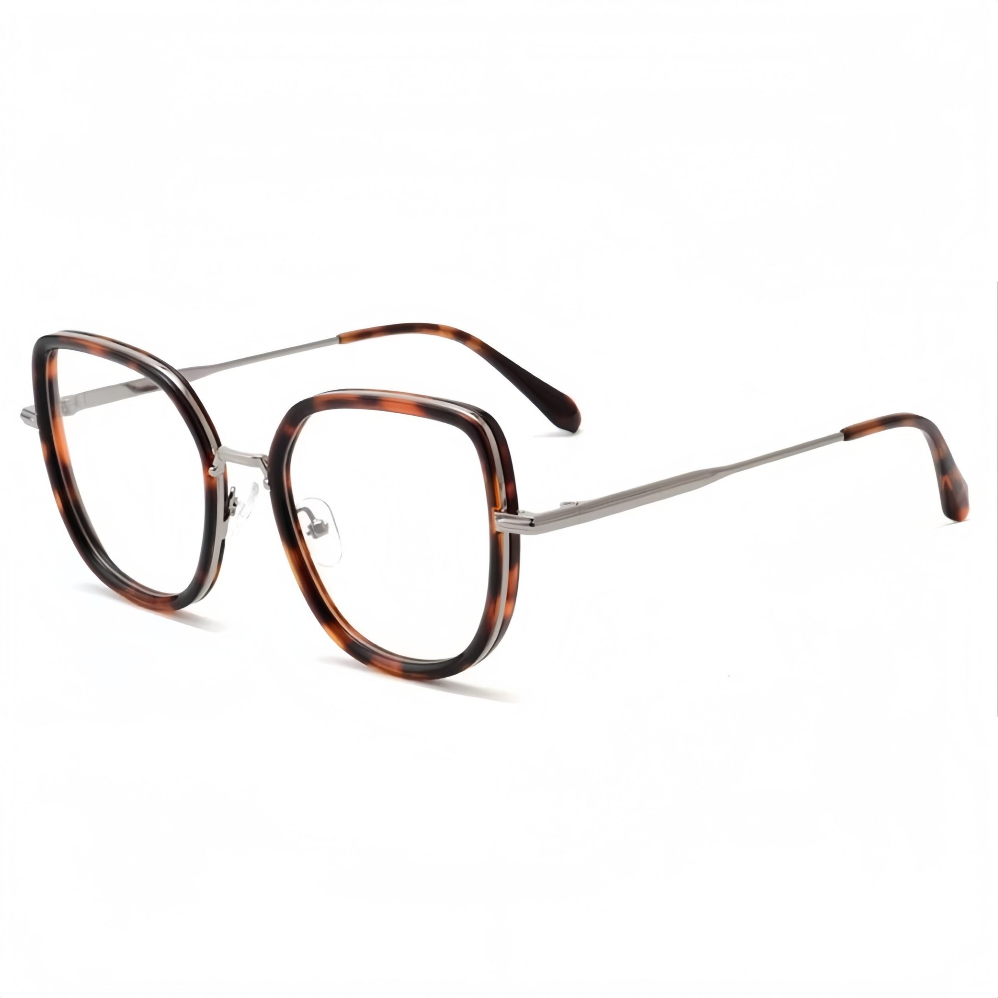 4 Elegant polygon blue light glasses for women, crafted from lightweight acetate & metal. A top-rated frame for small faces needing stylish prescription lenses.