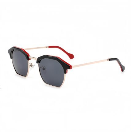 Women's anti-glare polarized sunglasses with elegant irregular shape. Perfect driving sunglasses with high-clarity TAC lenses & premium metal-acetate frame.