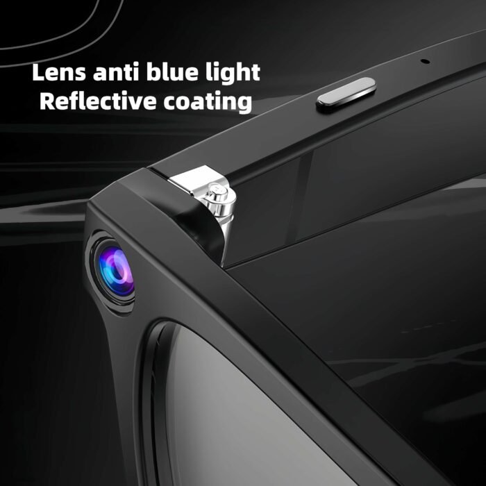All-in-one AI smart glasses with 8MP camera, blue light protection, and multilingual translation - the ultimate wearable tech.