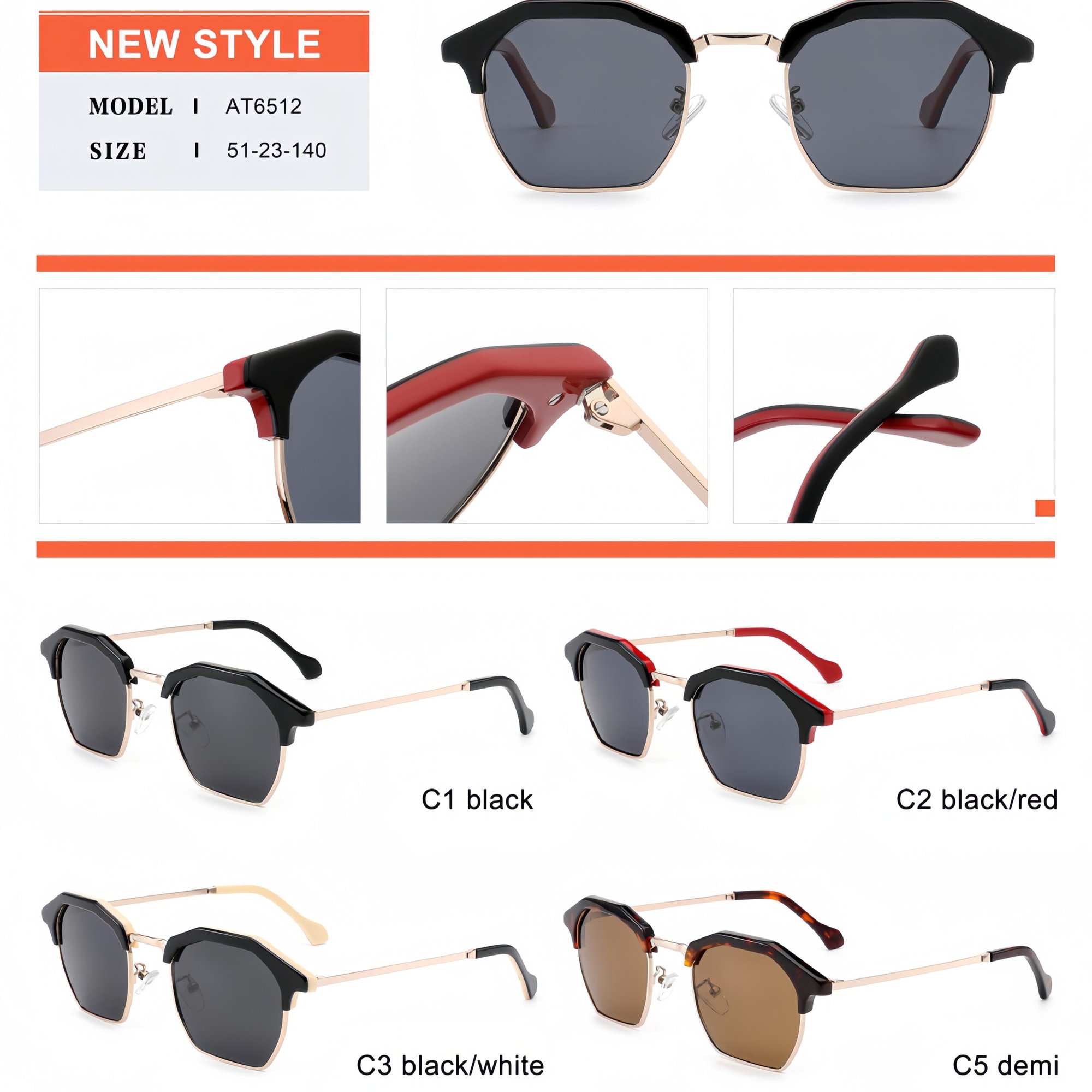 5 Premium women's polarized sunglasses at affordable price. Mixed material frames with anti-glare TAC lenses - shop trending sunglasses online now.
