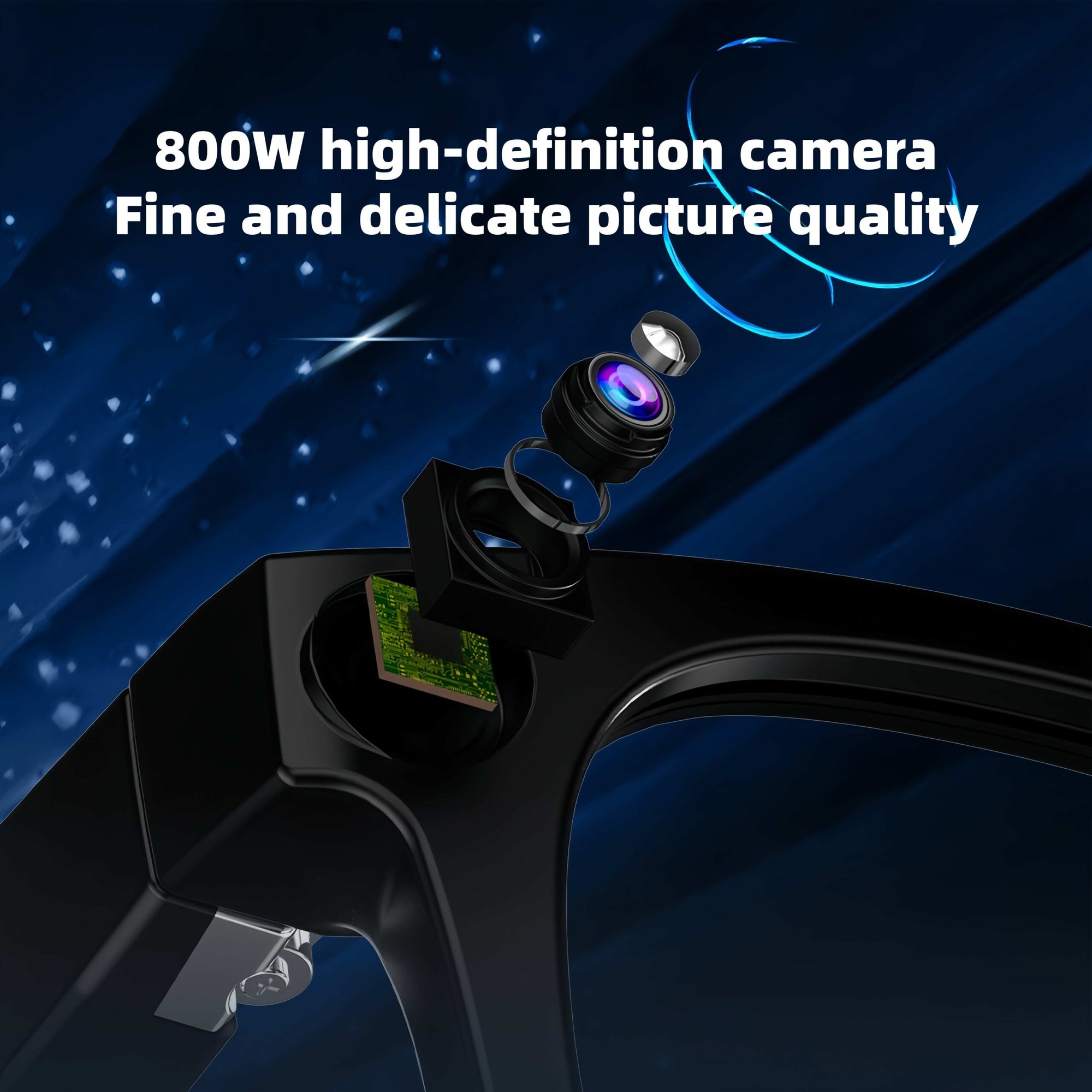 6 Smart glasses with AI visual search capability, identifying objects and providing instant information through clear lenses.