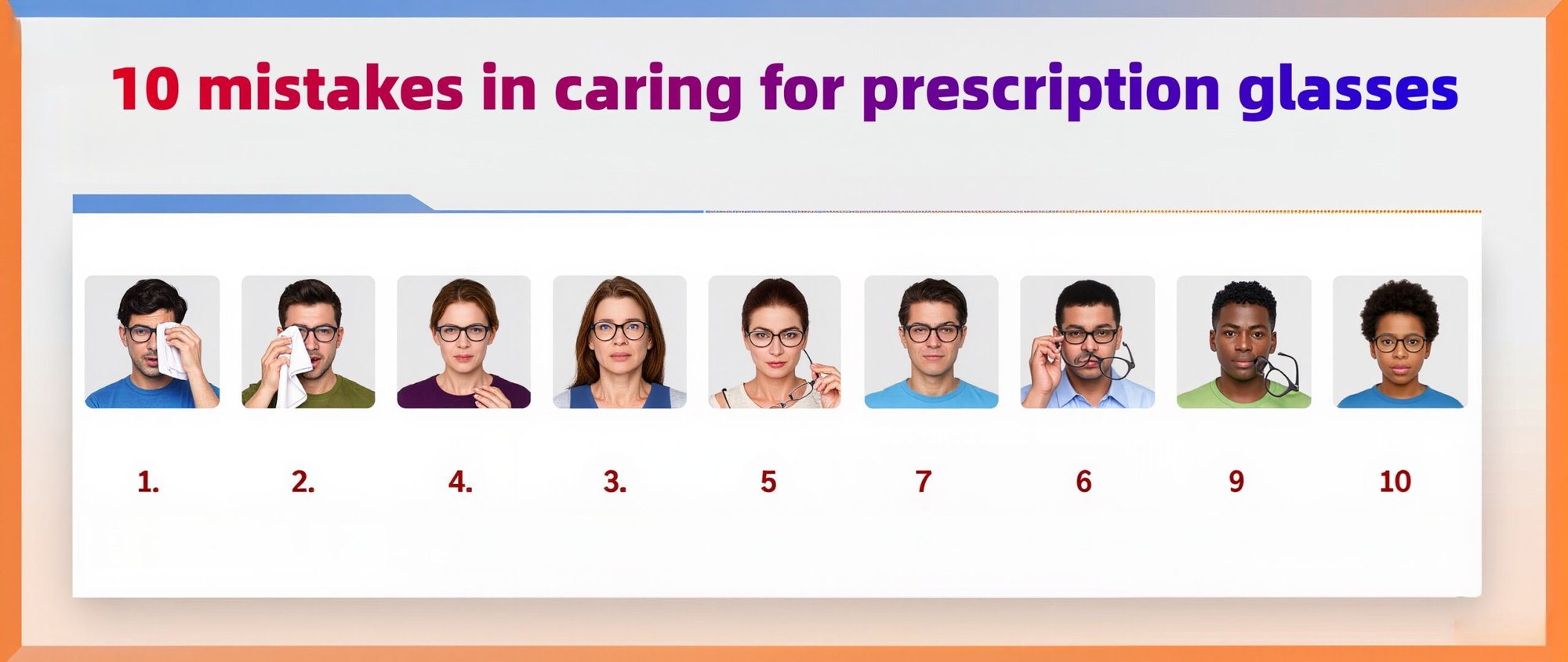 Detailed interpretation of common mistakes in the maintenance of prescription glasses, such as the maintenance of blue light blocking glasses, suitable for all to read