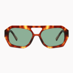 VisionWorld retro geometric sunglasses in premium handmade acetate for unisex style, featuring polarized lenses with 100% UV protection and anti-glare technology.