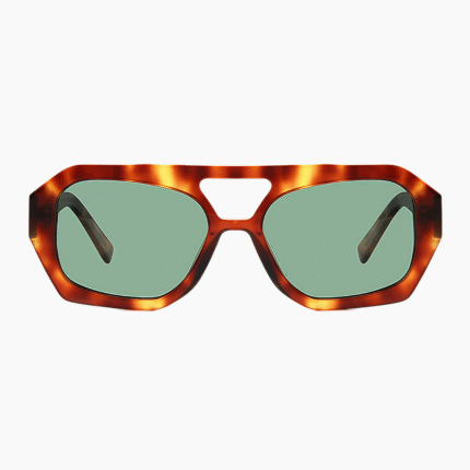 VisionWorld retro geometric sunglasses in premium handmade acetate for unisex style, featuring polarized lenses with 100% UV protection and anti-glare technology.