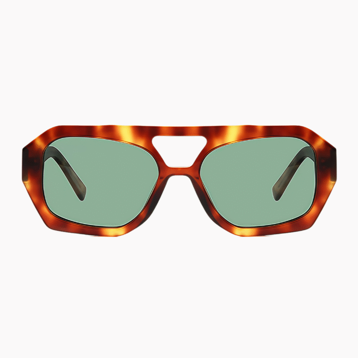 VisionWorld retro geometric sunglasses in premium handmade acetate for unisex style, featuring polarized lenses with 100% UV protection and anti-glare technology.