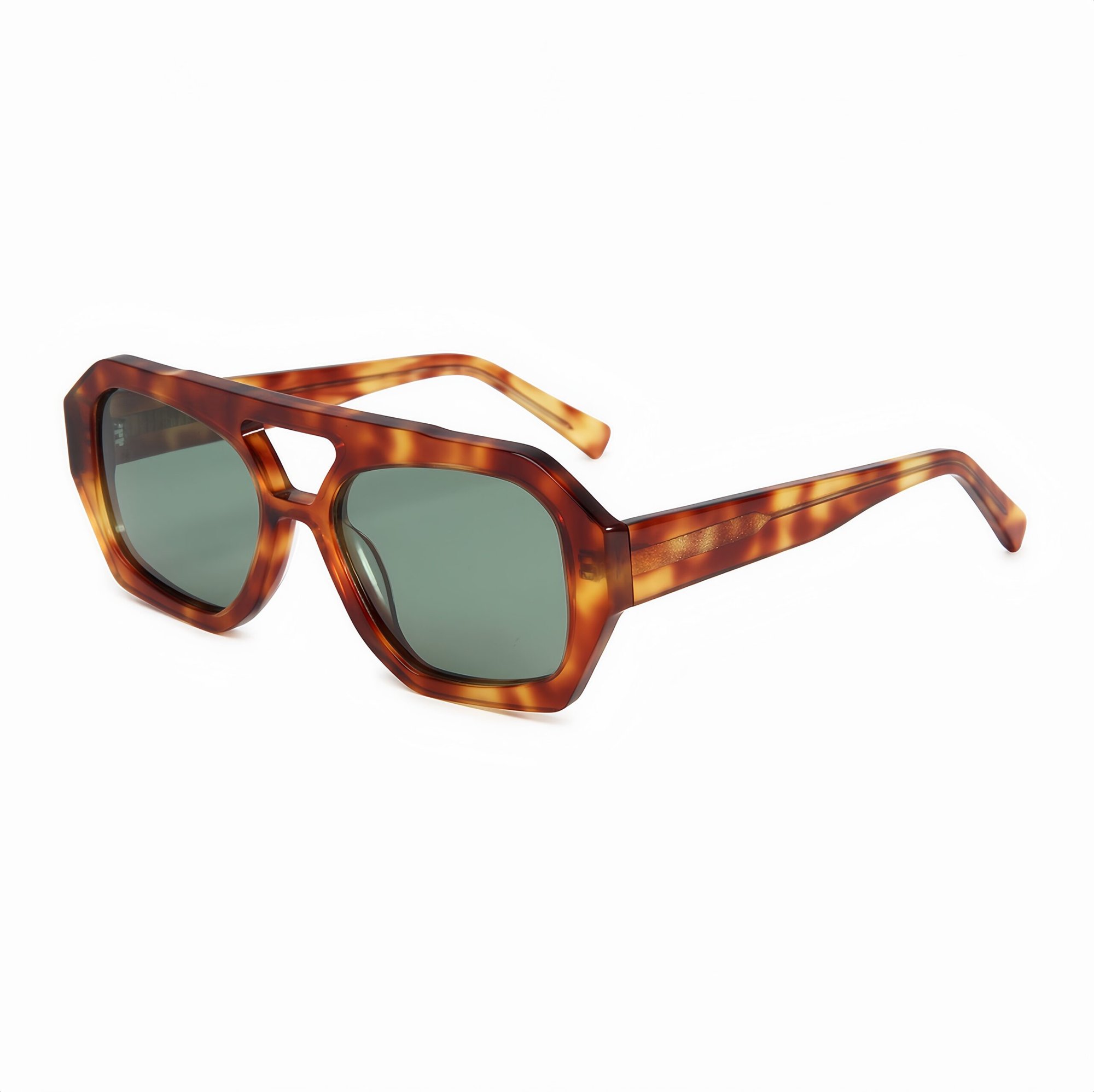 微信图片_20251012221604_1327_11_副本 Unisex vintage-inspired geometric sunglasses with anti-glare polarized lenses and full UV protection, crafted from durable handmade acetate material.