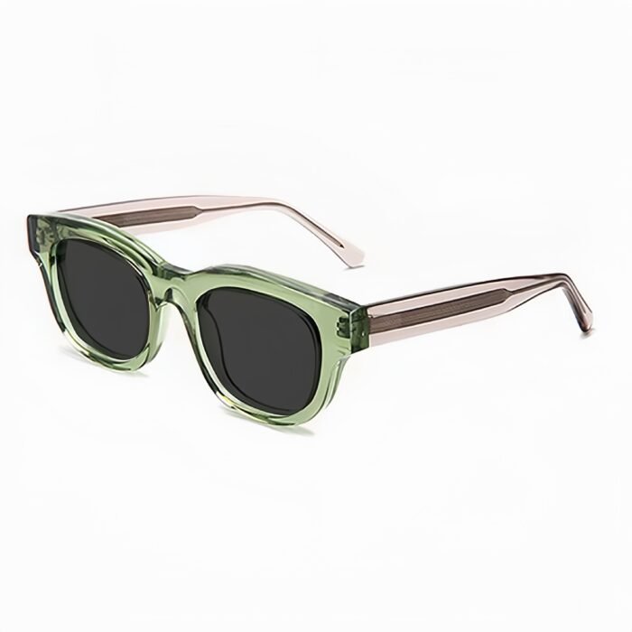 Chunky retro sunglasses with polarized TAC lenses. Concave frame design, UV400 protection. Compare to luxury brands with better value quality.
